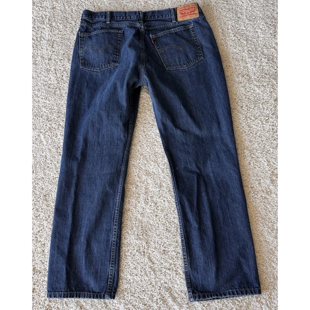 Levi's 514 Straight Fit Jeans Men 40x30 Blue Good Dark Wash Denim